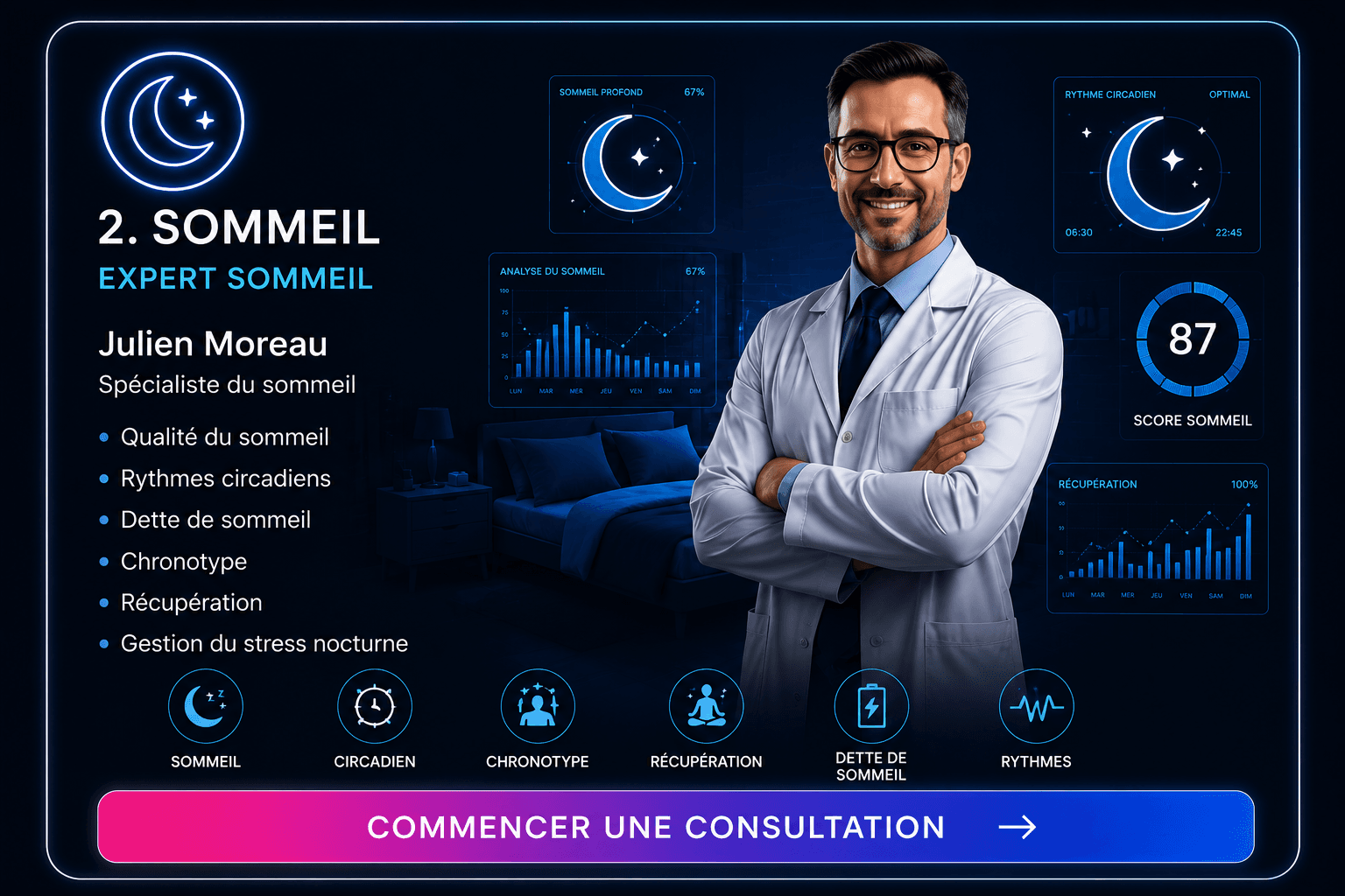 Expert NDSA Sommeil — commencer une évaluation personnalisée